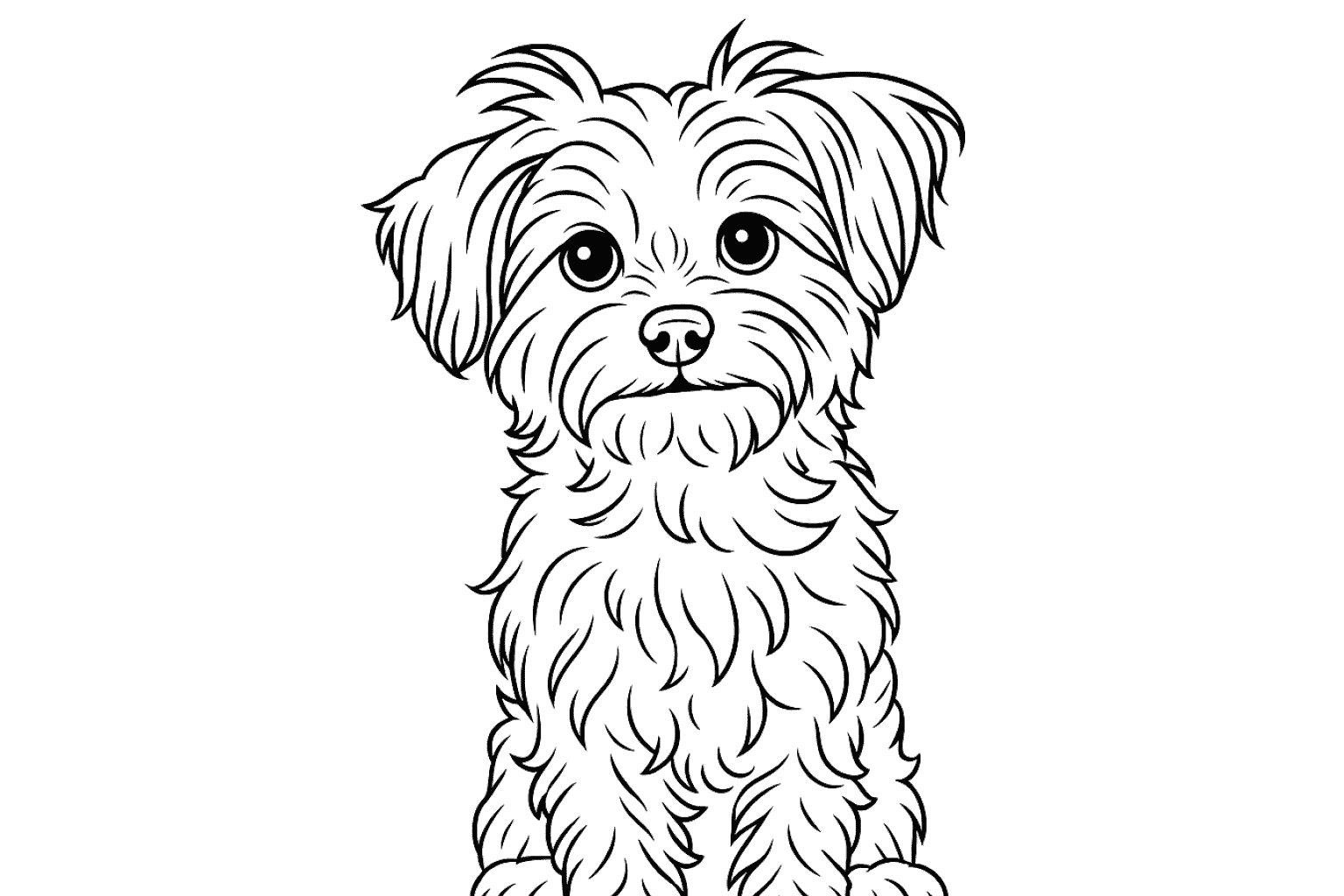 Dog Photo to Coloring Page