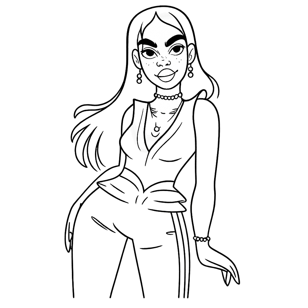 Model Text to Coloring Page