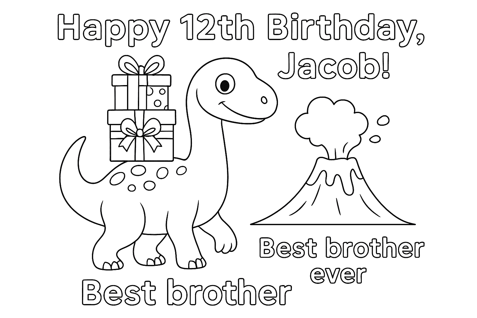 Birthday Coloring Page Showcase2