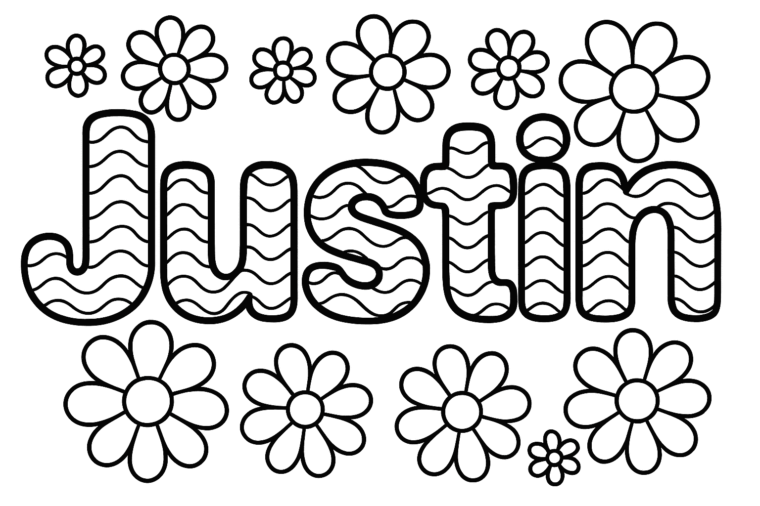 Bubble Letter Coloring Pages