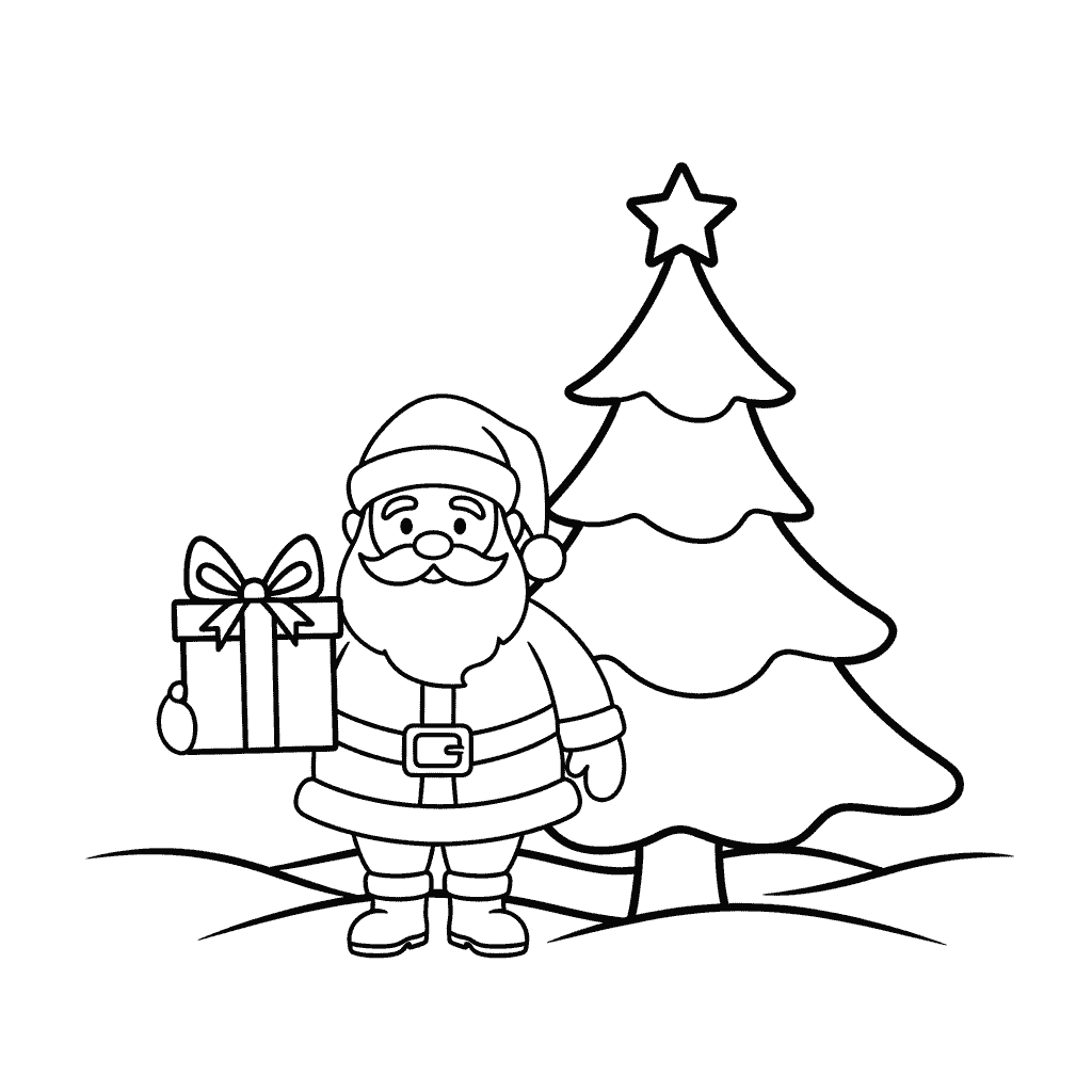 Christmas text to coloring page
